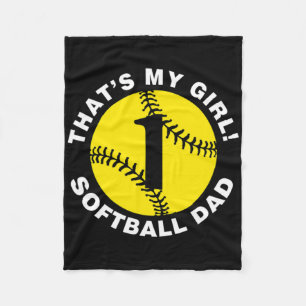 Mens That's My Girl #1 Softll Dad Father's Day Fas Fleece Blanket