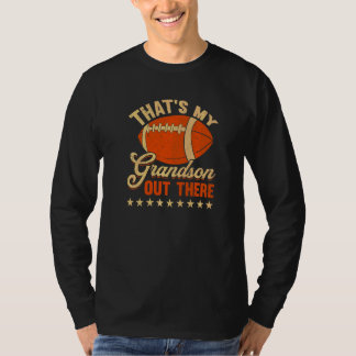 Mens That's My Grandson Out There Football Grandpa T-Shirt