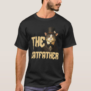 Mens The Catfather Cat Dad T-Shirt