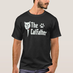 Mens The Catfather Cat Father Father Cat T-Shirt