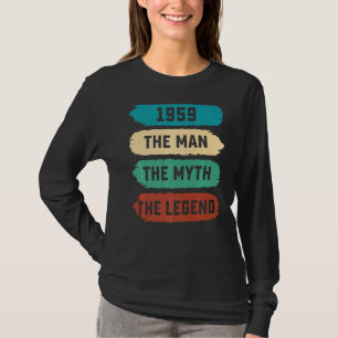 Mens The Man Myth Legend 1959 63rd Birthday For 6 T-Shirt