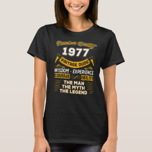 Mens The Man Myth Legend 1977 46th Birthday For 4 T-Shirt