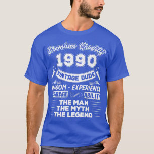 Mens The Man Myth Legend Vintage 1990 32nd Birthda T-Shirt