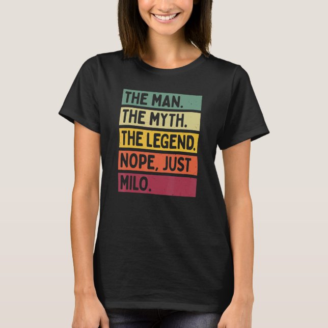 Mens The Man The Myth The Legend Nope Just Milo  Q T-Shirt (Front)