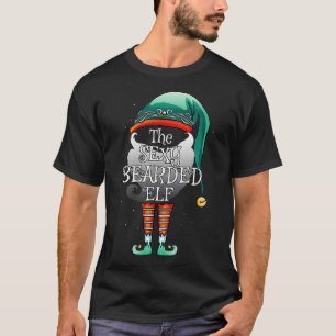 Mens The Sey Bearded Elf Matching Family Christmas T-Shirt
