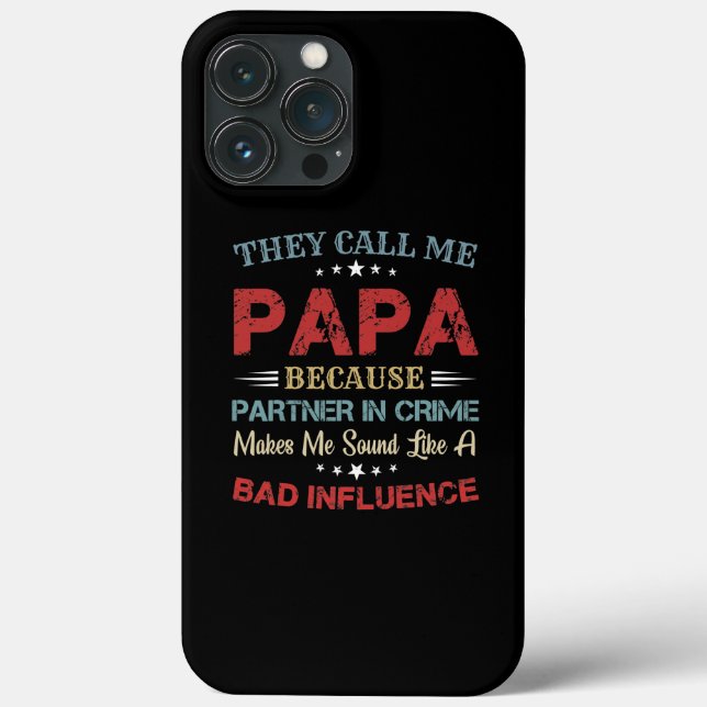 Mens They Call Me Grandpa Partner In Crime Case-Mate iPhone Case (Back)