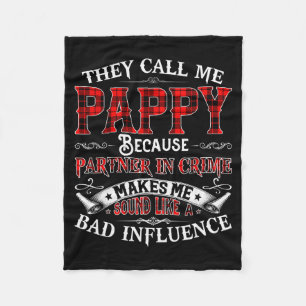 Mens They Call Me Pappy Tee Christmas Fathers Day Fleece Blanket