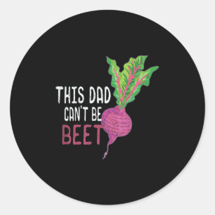 Mens This Dad Can't Be Beet Gardener - Gift For Da Classic Round Sticker