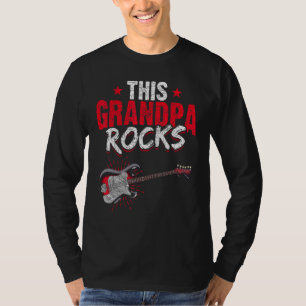 Mens This Grandpa Rocks Guitar Player Guitarist Mu T-Shirt