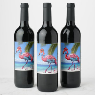 Men's THIS GUY'S RETIRED Flamingo Tropical Beach Wine Label