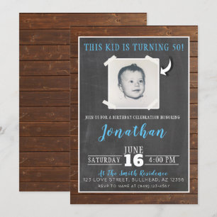 Mens This Kid is turning Adult Photo Invite
