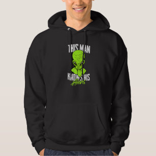 Mens This Man Knows His Aliens  Ufo Extraterrestri Hoodie