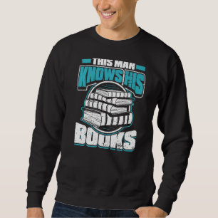 Mens This Man Knows His Books Bookworm Avid Reade Sweatshirt