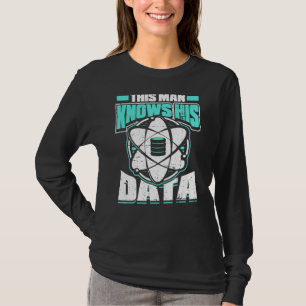 Mens This Man Knows His Data  Machine Learning Dat T-Shirt