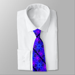Men's Tie Blue/Purple Rose