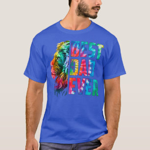 Mens Tie Dye Lion King Best Dad Ever Fathers Day  T-Shirt