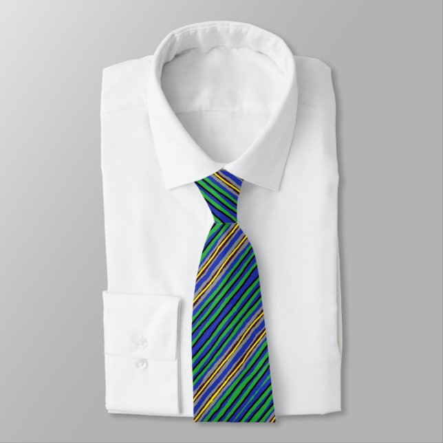 men's tie - kente stripes (Tied)