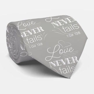 Mens Tie, Love Never Fails Tie