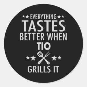 Mens Tio Grills It - Funny Tio Byrbecue  Classic Round Sticker