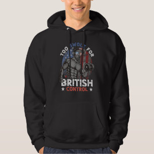 Mens Too Swole For British Control Gym Lincoln  4t Hoodie