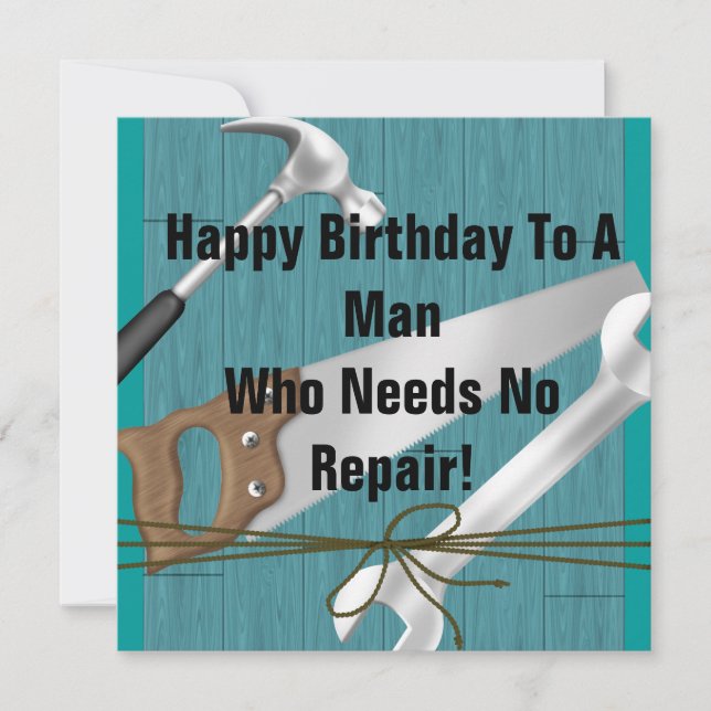 Mens Tools Invitations TEMPLATE (Front)