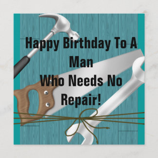 Mens Tools Invitations TEMPLATE