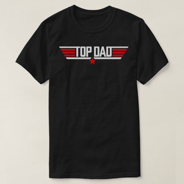 Mens Top Dad 80s Father Air Humor Gun Fathers genu (Design Front)