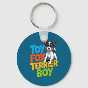 Mens toy fox terrier boy cartoon small amertoy pet keychain