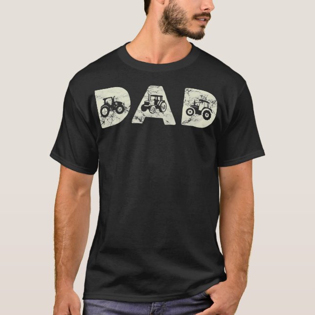 Mens Tractor Dad Farming Father Farm Lover Daddy T-Shirt (Front)