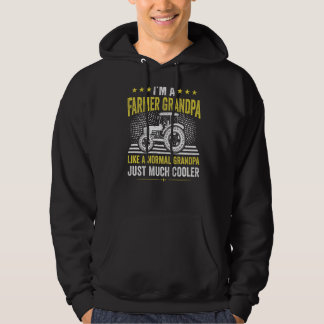 Mens Tractor  Retro Style Farming Farmer Grandpa F Hoodie