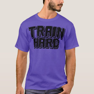 Mens TRAIN HARD Gym Fitness Workout Bodybuilding M T-Shirt