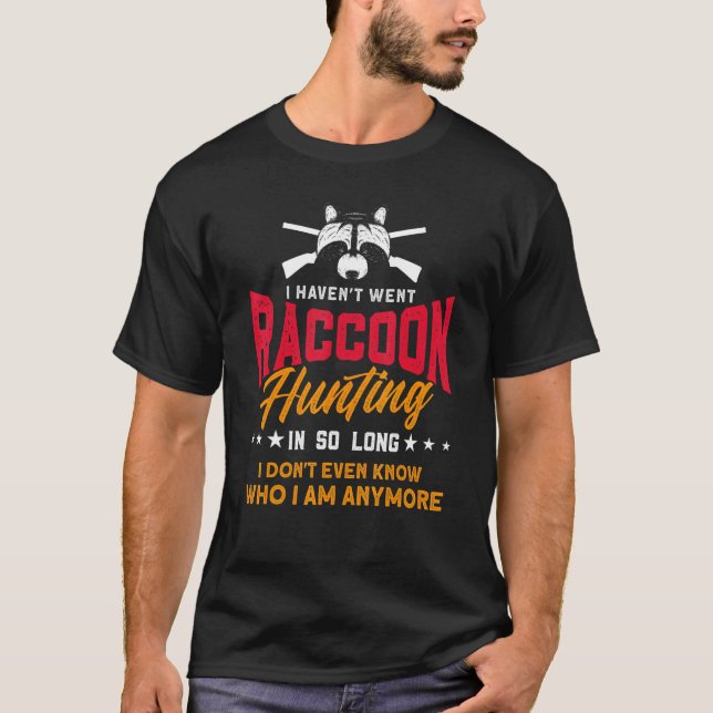 Mens Trap Hunting Retro Coon Hunter Raccoon Huntin T-Shirt (Front)