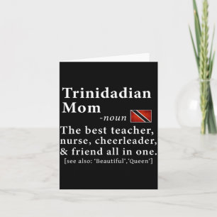 Mens Trinidadian Tobagonian Mom Definition Card