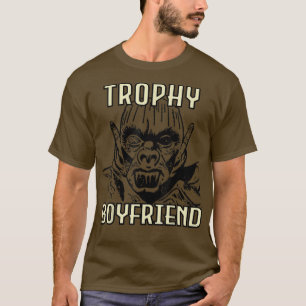 Mens Trophy Boyfriend Zombie Monster BF  T-Shirt