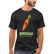 Mens TShirt Black "The carrot frowns" funny quote