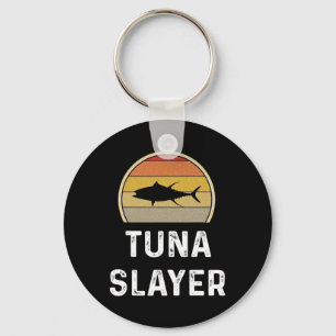 Mens Tuna Slayer Fishing Gifts Funny Fisherman Shi Keychain