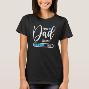 Mens Twin Dad Loading 2023 Expectant Father Dad Pr T-Shirt