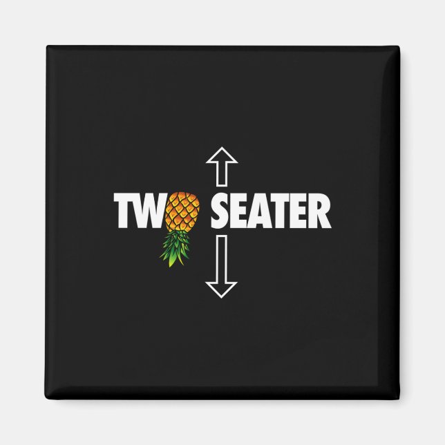Mens two seater swinger mens funny upside down magnet (Front)