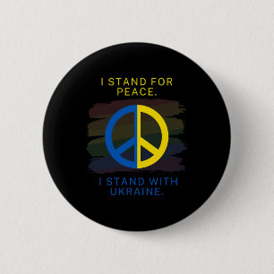 Mens Ukraine - I Stand With Ukraine - I Stand For 2 Inch Round Button