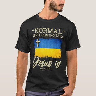 Mens Ukrainian Flag National Under God Jesus Ukrai T-Shirt