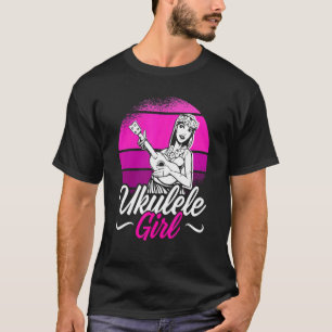 Mens Ukulele Girl   Ukulele Hawaii Guitar Player   T-Shirt