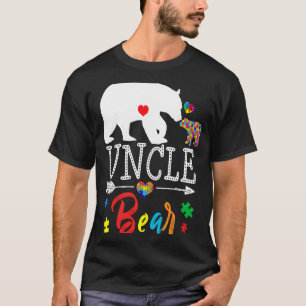 Mens Uncle Bear Autism Awareness T Autism Family T-Shirt