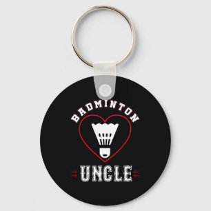 Mens Uncle Dminton Gifts Funny Father's Day Sports Keychain
