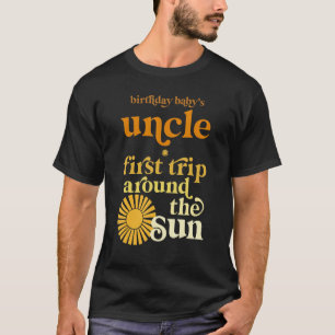 Mens Uncle First Trip Around The Sun Birthday Boho T-Shirt
