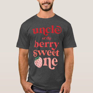 Mens Uncle of the Berry Sweet One Strawberry First T-Shirt