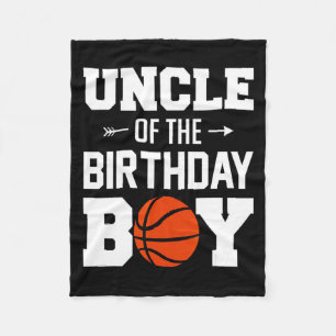 Mens uncle of the birthday boy basketball boy fami fleece blanket