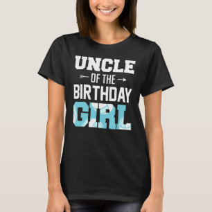 Mens Uncle Of The Birthday Girl Volleyball Uncle F T-Shirt