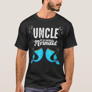 Mens Uncle Of The Birthday Mermaid Matching Family T-Shirt