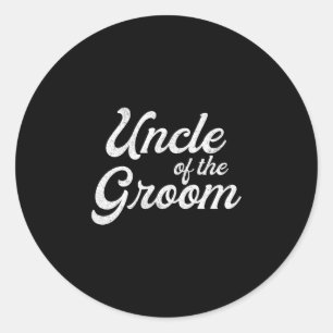 Mens uncle of the groom shirts for men funny classic round sticker
