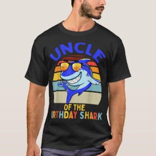 Mens Uncle of the Shark Birthday Matching Family  T-Shirt